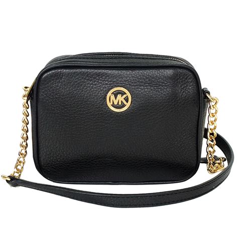 michael kors fulton messenger small black crossbody bags|black crossbody purse.